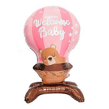 Pembe Ayaklı Welcome Ayıcıklı Folyo Balon 1 Adet - 1