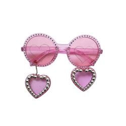 Pembe Kalpli Parti Gözlüğü 1 Adet - Parti Sürprizi