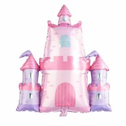 Pembe Prenses Şato Şekilli Folyo Balon 1 Adet - Parti Sürprizi
