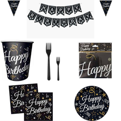 Pırıltılı Happy Bırthday Parti Seti 8 Li - Parti Sürprizi