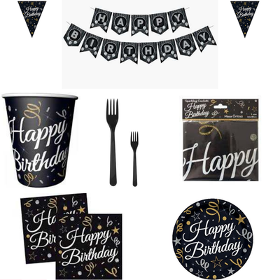 Pırıltılı Happy Bırthday Parti Seti 8 Li - 1