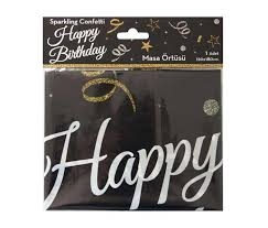 Pırıltılı Happy Bırthday Teması Masa örtüsü - Parti Sürprizi