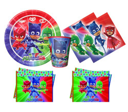 PJ Mask 16 Kişilik Parti Seti - Parti Sürprizi
