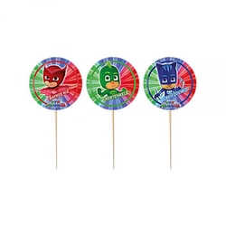 PJ Mask Teması Kürdan 10 Adet - Parti Sürprizi