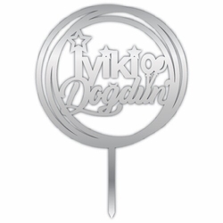 Pleksi Pasta Üzeri Gümüş İyi ki Doğdun Yazı - Parti Sürprizi