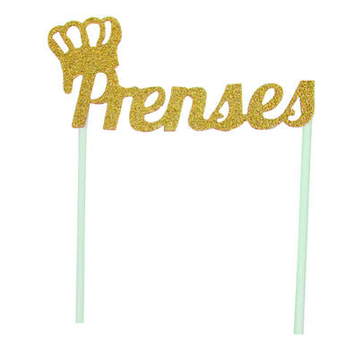 Prenses Simli Gold Çubuklu Yazı - 1