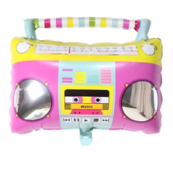 Radio Teyp Kaset Çalar Şekilli Folyo Balon 1 Adet - Parti Sürprizi