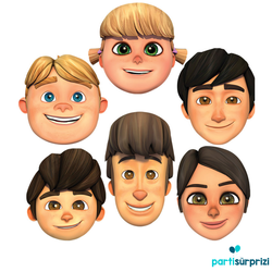 Rafadan Tayfa Maske 6 Adet - Parti Sürprizi