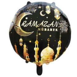 Ramazan Mübarek Cami Desenli Folyo Balon 1 Adet - Parti Sürprizi