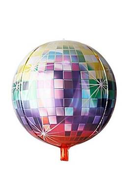 Renkli Disko Topu Şekilli Folyo Balon