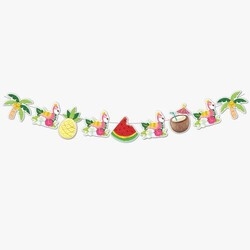 Renkli Flamingo Banner 165 cm - Parti Sürprizi