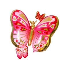 Renkli Kelebek Folyo Balon 1 Adet - Parti Sürprizi