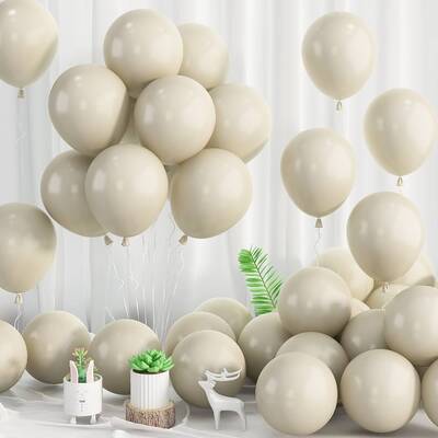 Retro Beyaz Latez Balon 10 Adet - 1