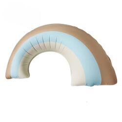 Retro Gökkuşağı Mavi Folyo Balon 82x53 cm 1 Adet - Parti Sürprizi