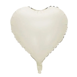 Retro Krem Renk Kalp Folyo Balon - Parti Sürprizi