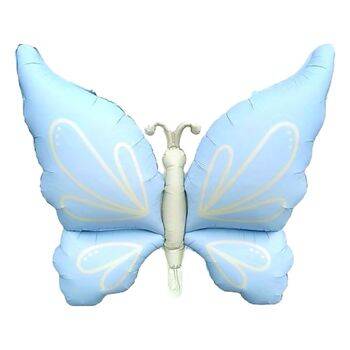 Retro Mavi Büyük Kelebek Folyo Balon 1 Adet - 1