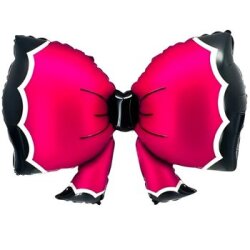 Retro Metalik Pembe Fiyonk Şekilli folyo Balon 1 Adet - Parti Sürprizi