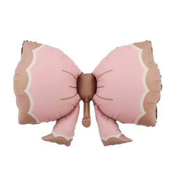 Retro Pembe Fiyonk Şekilli Folyo Balon 1 Adet - 1