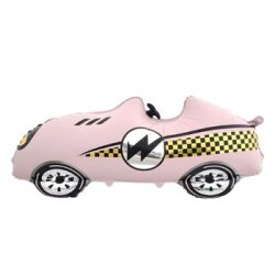 Retro Pembe Renk Yarış Arabası Şekilli Folyo Balon 1 Adet - Parti Sürprizi