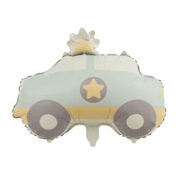 Retro Polis Arabası Şekilli Folyo Balon 60x56 cm 1 Adet - Parti Sürprizi