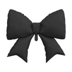 Retro Siyah Kurdele Şekilli Folyo Balon 1 Adet - Parti Sürprizi