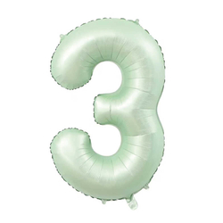 Retro Su Yeşili 3 Rakam Folyo Balon - Parti Sürprizi