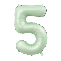 Retro Su Yeşili 5 Rakam Folyo Balon - Parti Sürprizi