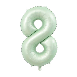 Retro Su Yeşili 8 Rakam Folyo Balon - Parti Sürprizi