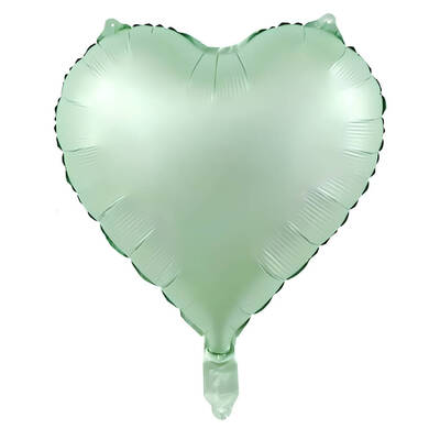Retro Su Yeşili Kalp Folyo Balon 1 Adet