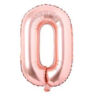 Rose Gold 0 Rakam Folyo Balon 100 Cm - 1