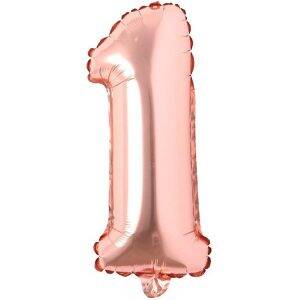 Rose Gold 1 Rakam Folyo Balon 100 Cm - 1