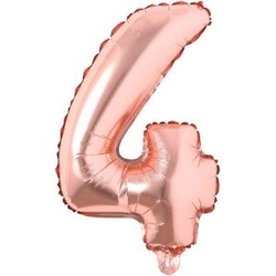 Rose Gold 4 Rakam Folyo Balon 100 Cm - Parti Sürprizi