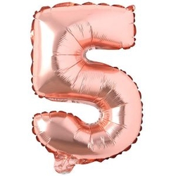 Rose Gold 5 Rakam Folyo Balon 100 Cm - Parti Sürprizi
