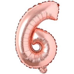 Rose Gold 6 Rakam Folyo Balon 100 Cm - Parti Sürprizi
