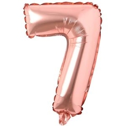 Rose Gold 7 Rakam Folyo Balon 100 Cm - Parti Sürprizi