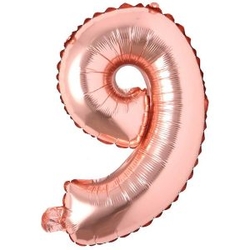 Rose Gold 9 Rakam Folyo Balon 100 Cm - Parti Sürprizi