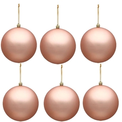 Rose Gold Çam Ağacı 6 Cm Top Süs 6 Adet - Parti Sürprizi
