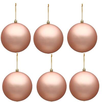 Rose Gold Çam Ağacı 6 Cm Top Süs 6 Adet - 1