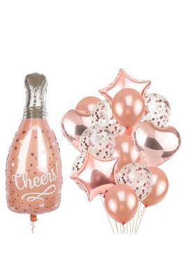 Rose Gold Ceers Folyo Balon Set - 1