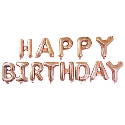 Rose Gold Happy Birthday Folyo Balon - 1
