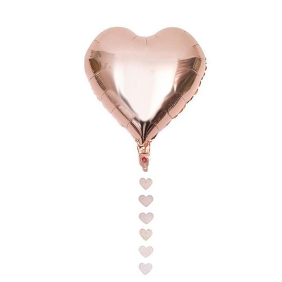 Rose Gold Kalp Folyo Balon Ve Kuyruğu - 1