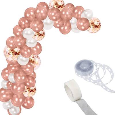 Rose Gold Zincir Balon Set