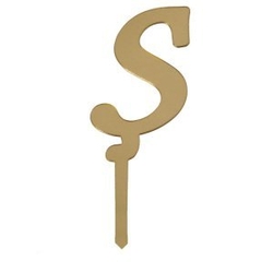 Ş Harf Aynalı Altın Renk Pleksi 7 cm - Parti Sürprizi