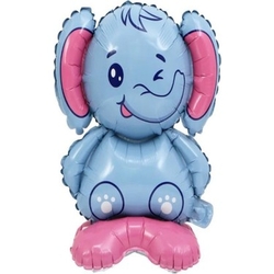 Safari Hayvanları Ayaklı Fil Şekilli Folyo Balon - Parti Sürprizi