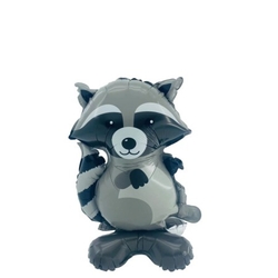 Safari Hayvanları Ayaklı Rakun Şekilli Folyo Balon - Parti Sürprizi