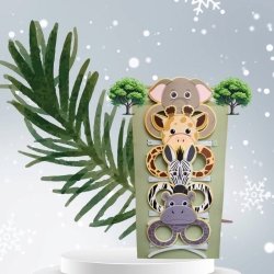 Safari Hayvanları Gözlük 4 Adet - Parti Sürprizi