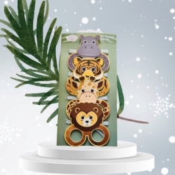 Safari Hayvanları Karton Gözlük 4 Adet - Parti Sürprizi