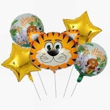 Safari Partisi Kaplan Folyo Balon Set - Parti Sürprizi