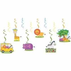 Safari Tavan Süsü 70 cm 6 Adet - Parti Sürprizi