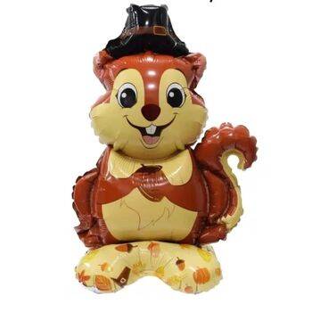 Şapkalı Sincap Ayaklı Folyo Balon 1 Adet - 1